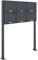 AL Briefkastensysteme 6er Standbriefkasten in Anthrazitgrau RAL 7016 als 6 Fach Briefkastenanlage DIN A4 in Postkasten Briefkasten Design modern