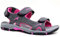 Dunlop Womens Flat Open Toe Sports Trekking Sandals (7 UK, Grey/Fuchsia.)