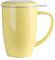LOVECASA, Tasse à Thé avec Infuseur en Porcelaine, Mug avec Filtre en Acier Inoxydable, 450 ML Tasse avec Couvercle- Jaune