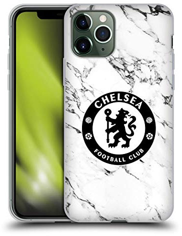 Head Case Designs Offiziell Offizielle Chelsea Football Club Marmor Weiss Wappen Soft Gel Handyhülle Hülle kompatibel mit Apple iPhone 11 Pro