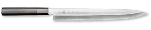 KAI Seki Magoroku KK Yanagiba 30 cm lunghezza lama - 8A solido 58 (±1) HRC acciaio al carbonio inossidabile - fatto a mano in Giappone - manico in legno Pakka nero - coltello per sushi e sashimi