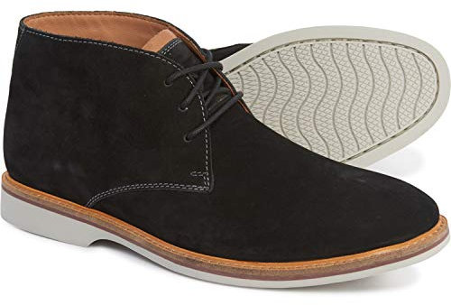 Clarks Men's Atticus Limit Chukka Boot, Black/White, 10