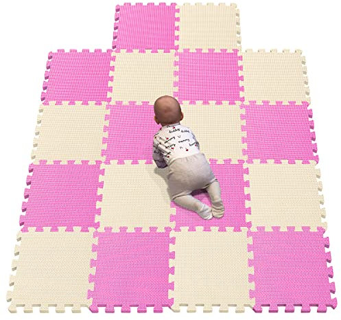 YIMINYUER® 18 Teilige (30cm×30cm×1cm Einzelstück), Puzzlematten Baby, Puzzlematte Spielmatte, Babys Puzzle Matten, Kinder Spielmatten R03R10G301018