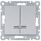 Interruptor doble ind lum, lumina, plata
