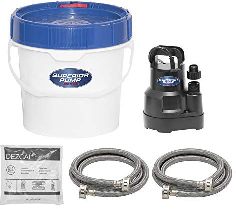 Superior Pump 91660 Kit pompa disincrostante per scaldabagno senza serbatoio con soluzione anticalcare atossica, 3,5 galloni, Deluxe