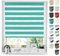Tom'Shop® Doppelrollo DuoRollo [Türkis, 110cm x 150cm] Duo Rollos für Fenster Klemmfix ohne Bohren mit Klämmträger Fensterabdeckung Fensterrollo leichte Montage