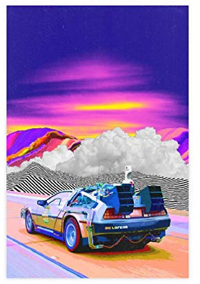 Filmposter Back to the Future 2 auf Leinwand, Wandkunst, Deko, Bild, Gemälde für Wohnzimmer, Schlafzimmer, Dekoration, ungerahmt: 50 x 75 cm
