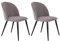 byLIVING Esszimmerstuhl Nayla / 2er Set/Bezug Cord grau/Gestell Metall schwarz pulverbeschichtet/Polsterstuhl/Wohnzimmerstuhl/gepolstert/bis 110 kg/B 51, H 81,5, T 60 cm