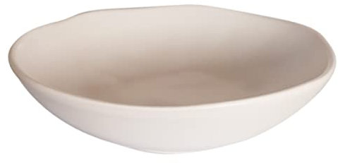 VAJILLA CERÁMICA Irregular Blanco Y Negro - Plato Hondo Blanco