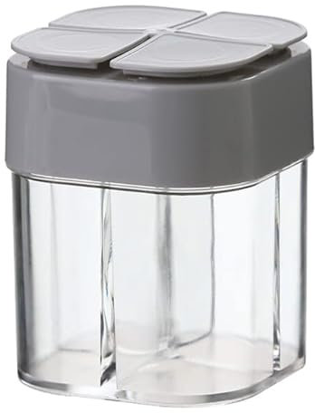 AllForYou 4 in 1 Lagerbehälter Transparente Gewürzpfanne Pfeffer Organizer Container Küche Aufbewahrungsbox Gewürzflasche Gewürz