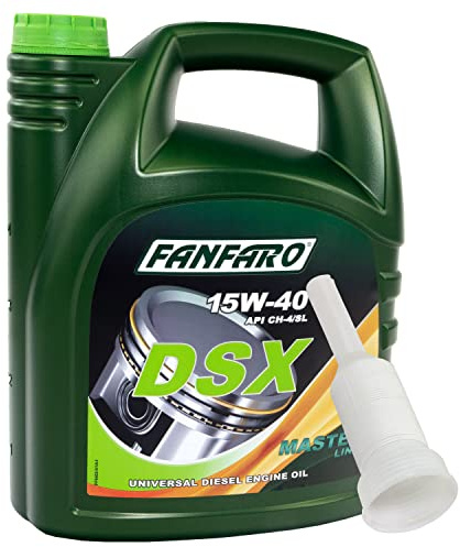 Motoröl Motor Öl FANFARO 15W-40 DSX API CH-4/SL 5 Liter mit Ausgießer