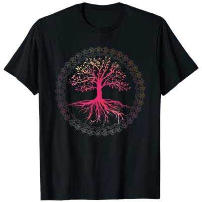 Baum Des Lebens Spiritual Yoga Chakra Esoterik T-Shirt