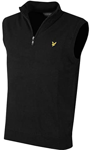 Lyle & Scott Mens Knitted Vest Jet Black M
