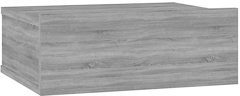 vidaXL Nachttisch Hängend Wand Nachtschrank Nachtkonsole Nachtkommode Wandschrank Hängeschrank Grau Sonoma 40x30x15cm Holzwerkstoff