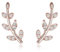 Reffeer 925 Sterling Silber Blatt-Ohrstecker für Damen, kleine Ohrstecker (C-Rose Gold Plated)