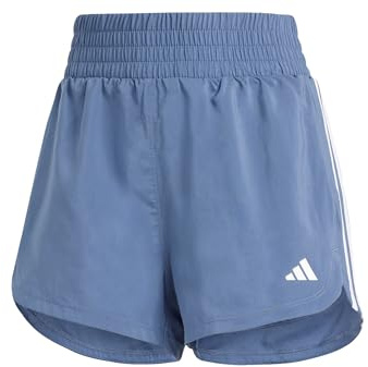 adidas Pacer Training Damen-Shorts, 3-Streifen, gewebt, hohe Taille, Größe XL 5