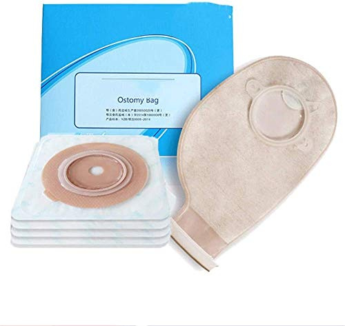 Borsa e telaio per stomia con sistema a due pezzi, sacca per ileostomia per colostomia drenabile, rifinitura per adattarsi, stoma da 0,59 a 1,77 pollici, cintura per ernia (dimensioni : Bag body