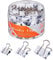 NEEWAY Binder Clips Assorted Sizes, White Binder Clips Set for Office and Home Use - Pack of 100