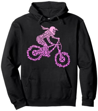 Downhill Mountainbike Biker MTB Mädchen Kinder Damen Pullover Hoodie