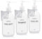 Roselee 3er Seifenspender Wandbefestigung Set, Seifenspender Dusche Ohne Bohren 500ml Seifenspender Wandmontage Transparent Shampoo Spender mit Trichter und Wasserdichten Etiketten für Küche Bad