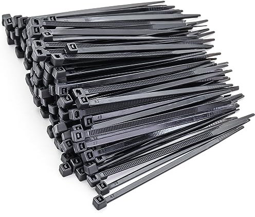 200 Pezzi Fascette Nere Plastica 100 * 2.5mm, MgcTolBox Piccole Fascette Elettricista in Nylon, Mini Fascette Per Cavi | Nere