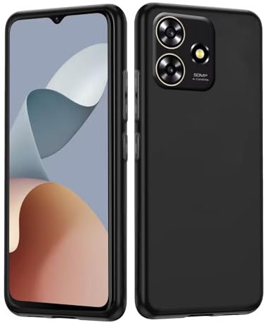 HuiYouMY hülle Compatible with ZTE Blade A73 4G,hülle silikon stoßfest Compatible with ZTE Blade A73 4G schutzhülle handyhülle Tasche case Black