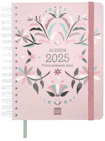 Finocam - Vitae Terminplaner 16 Monate 2024 2025 Wochenansicht Horizontal September 2024 - Dezember 2025 (16 Monate) Rosa Katalanisch