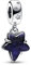Doyafer 925 ciondolo in argento sterling Charms nero viola stella marina per le donne bracciali collana regalo