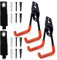 LEONTOOL Heavy Duty Garage Hooks for Hanging Tools, 2 Pack Garage Storage Utility Hooks with Strap, Wall Mount Storage Hanger Organizer for Ladder Extension Cord Tool Cable Ropes, Small U Hooks