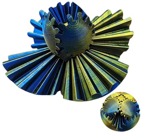 Zahnrad Kugel, 3D Gedruckter Zahnrad Ball 12,7 X 7,6 cm Gear Ball Fidget Spielzeug, Zauberwürfel Gear Ball,Gear Spin Ball Zappel Spielzeug,Stress Würfel Dreh Spielzeug | Sensorisches Spielzeug