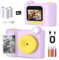 AKTETCN Kids Camera Instant Print Toys, 1080P HD Digital Toddler Camera Toys with 32G SD Card, 3 Rolls Paper & 6 Color Pens, Birthday presents for Girls & Boys 4 5 6 7 8 9 10 11 12 Years Old (Purple)