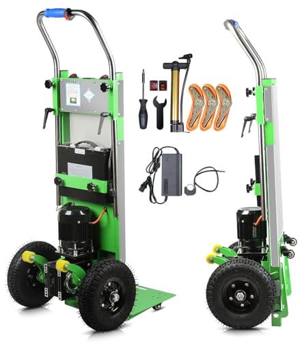 Scaletta elettrica, carrello a mano con 408 kg di carico, potenza 1250 W, carrello saliscale con batteria al litio per logistica di magazzino e trasporto