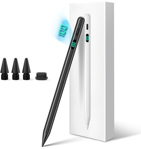 Stylus Pen for iPad 2025-2018 with LED Power Display Fast Charge,Palm Rejection Pencil for iPad 10/9/8/7/6th,11th A16,Air 11/13 M2/M3,Pro 11/13 M4,Pro 12.9,Air 5/4/3,Mini 7/6/5