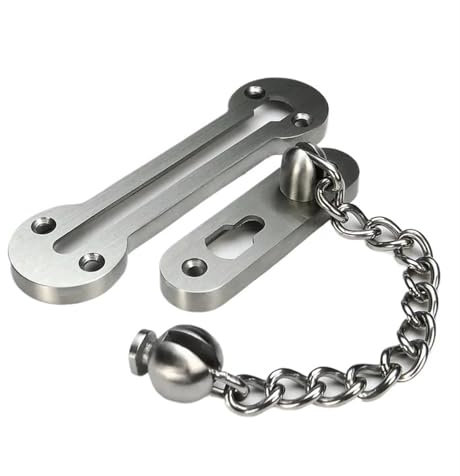 SynapSYA Massiver Edelstahl verdicken Casting Heavy Duty Tür Kette Sicherheitsschloss Kette Tür Sicherheit Schutz Kette TüRkette