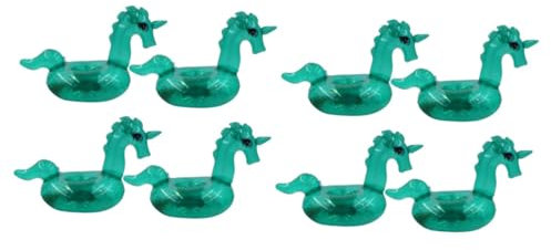 BESTonZON 8 Piezas portavasos Inflable Hinchable inchables Beach Unicornios puscina Pool Praia Bebida Flotador para Piscina portavasos Posavasos portavasos Flotante Posavasos inflables Green