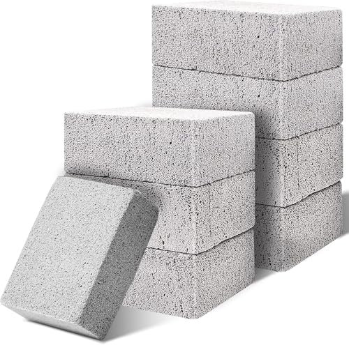 YFNVH 8 Pack Grill Griddle Cleaning Brick Block, Dense Griddle Bricks, Heavy Duty Grill Cleaning Stone Bricks for Removing BBQ Grills, Pool, Sink