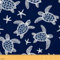 Loussiesd Kinder Meeresschildkröte Stoff für Stühle 92x150cm Ozean Marine Thema Dekorative Patchwork Stoffe Hawaiian Sommer Schildkröte Wasserdichter Polsterstoff für Stühle