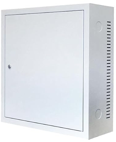 DSIT 3HE Wandschrank Weiß Metalltür 185mm tief | Traglast 60 kg