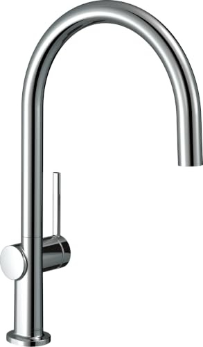 hansgrohe Talis M54 Küchenarmatur mit Schwenkauslauf, EcoSmart, Chrom | Auslaufhöhe 223 mm, schwenkbar 360°, 1 Strahlart, leicht zu reinigen, max. 5,2 l/min, 72843000