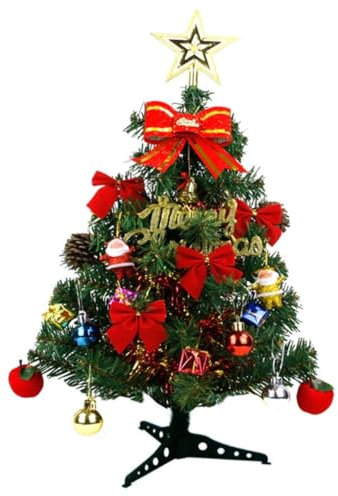 COLLBATH Desktop Weihnachtsbaum Tisch Weihnachtsbaum Künstlicher Weihnachtsbaum Schneekiefernmodelle Mini Weihnachtsbäume DIY Weihnachtsbüro Schreibtischdekorationen Weihnachtsbögen