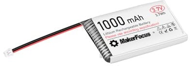 YELUFT 1 Stück 3,7 V 1000 mAh Lithium Polymer Wiederaufladbare Batterie 1S 1C LiPo-Akku mit Schutzplatte und JST 1,25 Stecker für ESP32 Entwicklungsboard, Mesh Node T114, Elektronische Geräte