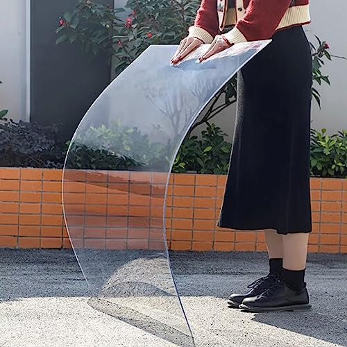 Feuilles de toiture en polycarbonate transparent pour auvent extérieur, panneau d'isolation imperméable pour abri de voiture et abri de jardin, panneau de toiture en plastique découpable (0,6 x 1 m)