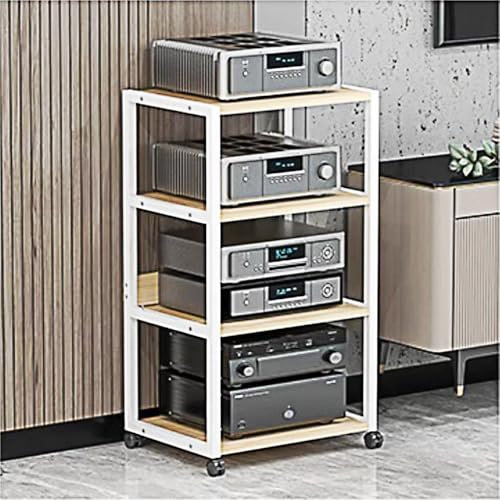 SFSLBFB AV-Medien-Aufbewahrungsständer, TV-Schrank, offener AV-Komponenten-Medienständer, Eck-Stereo-Rack, Audio-Rack, DVD-Player-Ständer für Spielekonsolen (2–100 cm)