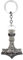KREATIONS Mjolnir Thor - Llavero con amuleto vikingo para hombre, K112-plata, S