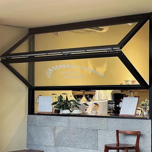 Ventana Plegable Vertical Personalizada con Marco de Aluminio, Vidrio Templado y Accesorios Ocultos. Ideal para baños, oficinas, lofts y lavanderías.(WxH 47.2x31.4in/120x80cm)