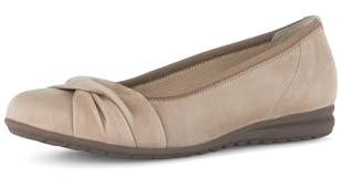 Gabor Damen Klassische Ballerinas, Frauen Ballerinas,Ballerina-Schuhe,Ballett-Schuhe,Ballet-Flats,Ballerinen,Halbschuhe,Sand,38.5 EU / 5.5 UK