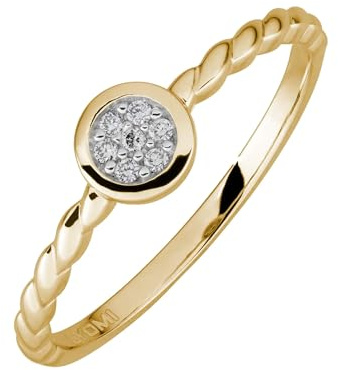 Lyomi Damen Ring 585/- Gold Glänzend Diamant Lab Grown mehrfarbig 0,05ct. 067370163-1