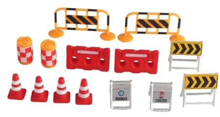 FewNvWa 14x Miniature Traffic Road Signs Models Gift Christmas Warning