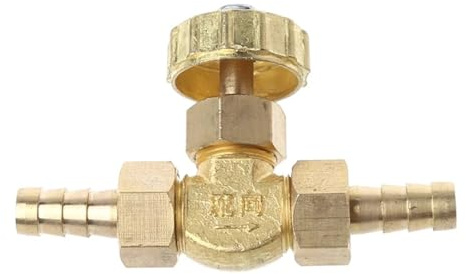 Regolatore del gas, rubinetti a barbetta, valvola a spillo in ottone, 10 mm(8mm)
