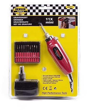 Gravurgerät Minnischleifgerät Schleifgerät 11ltg. 230V - 12V DC Gravur Set